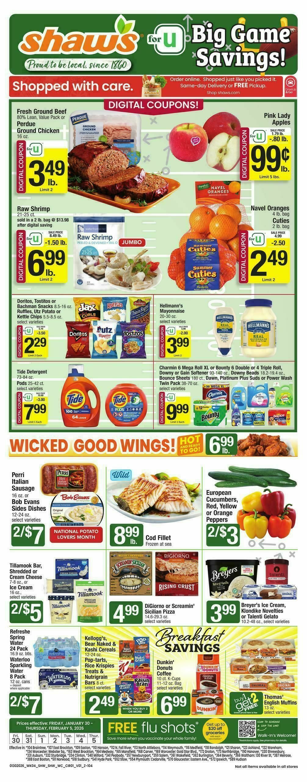 Shaw's Weekly Ad from January 30