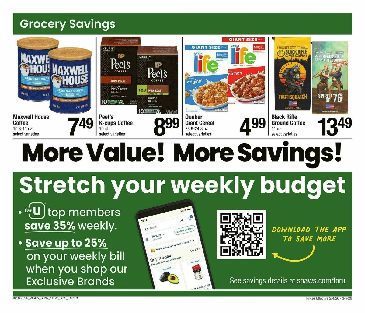 Shaw's Big Book of Savings Weekly Ad from February 4
