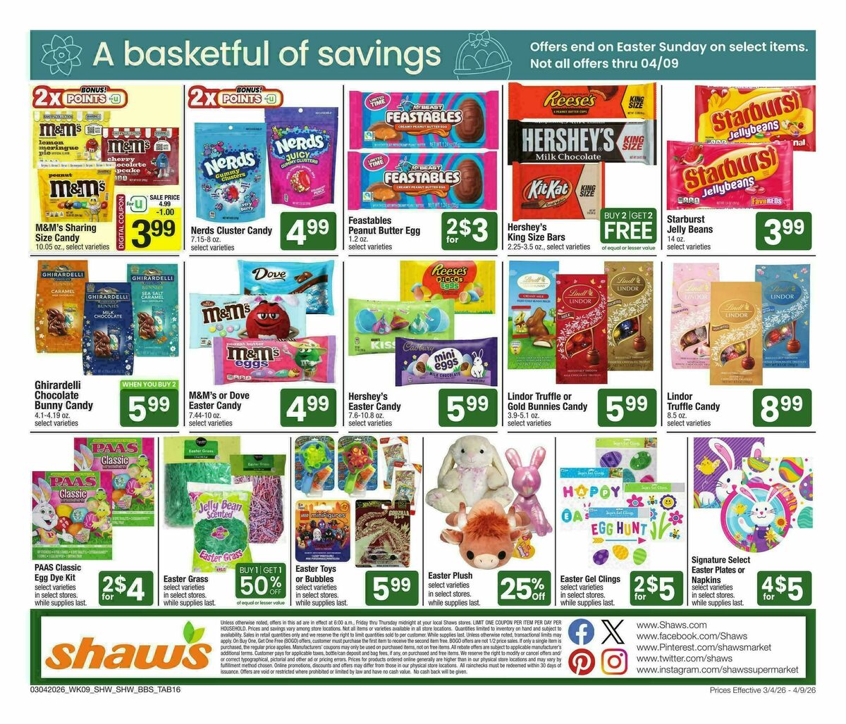 Shaw's Big Book of Savings Weekly Ad from March 4