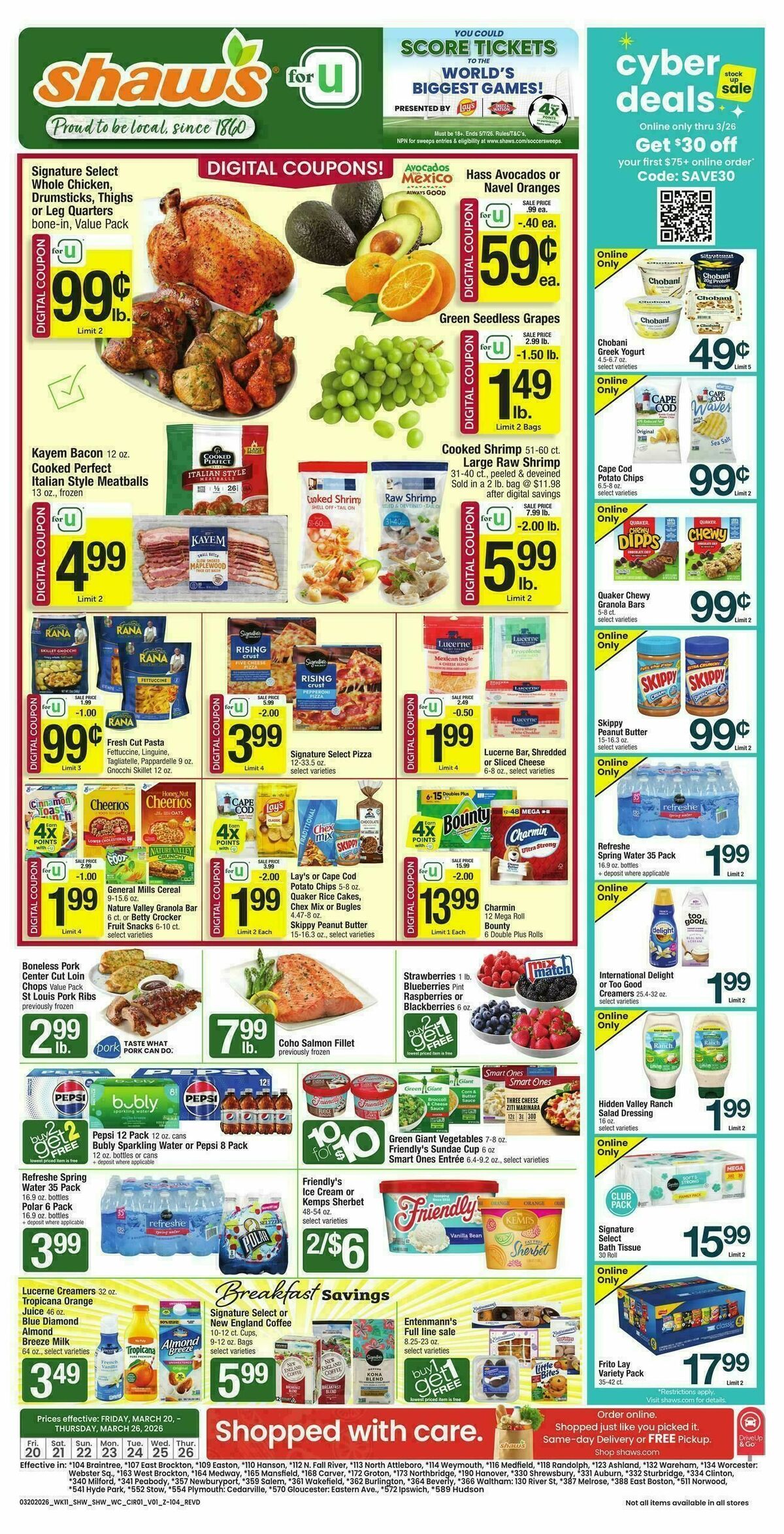 Shaw's Weekly Ad from March 20