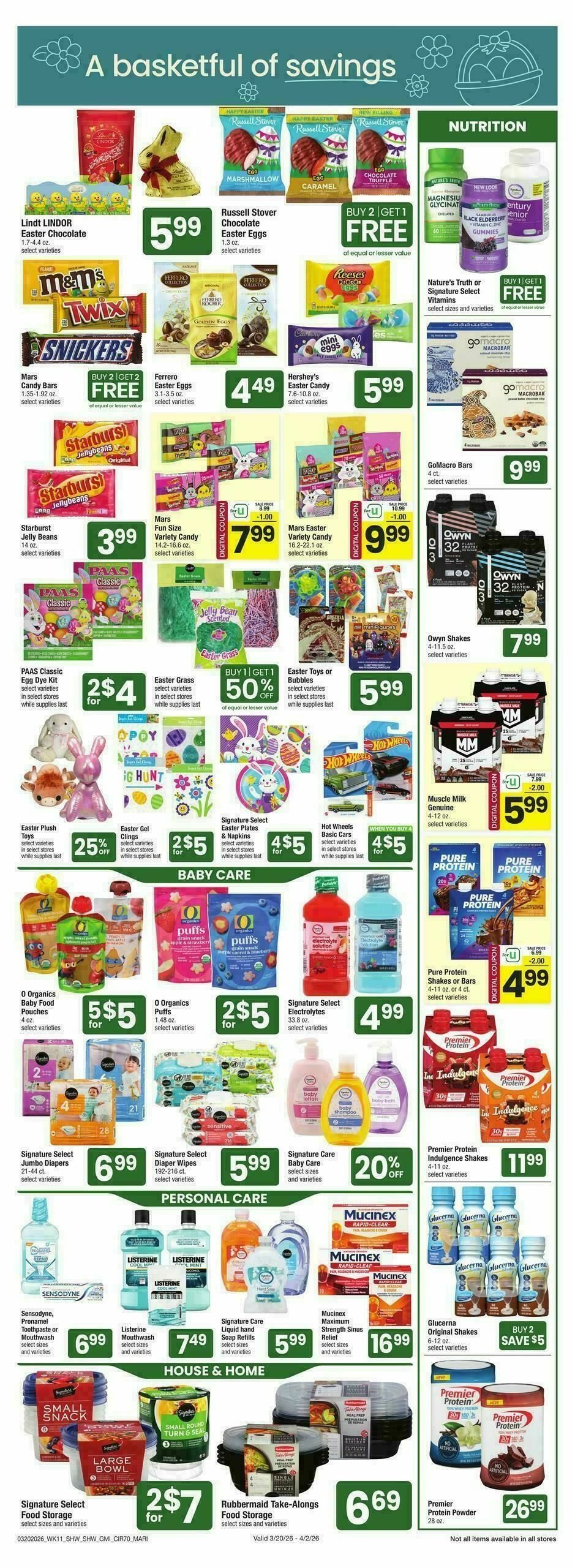 Shaw's Weekly Ad from March 20