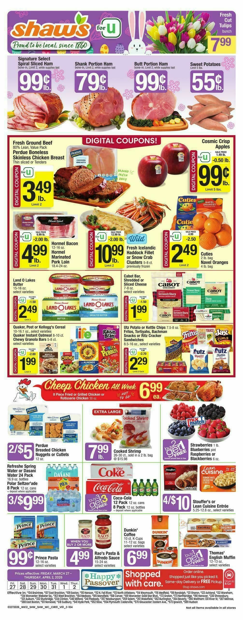 Shaw's Weekly Ad from March 27