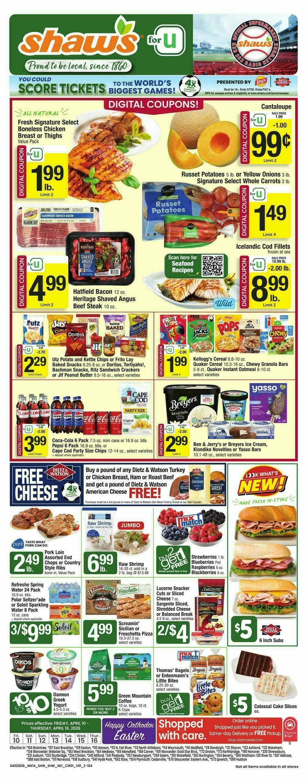 Shaw's Weekly Ad from April 10