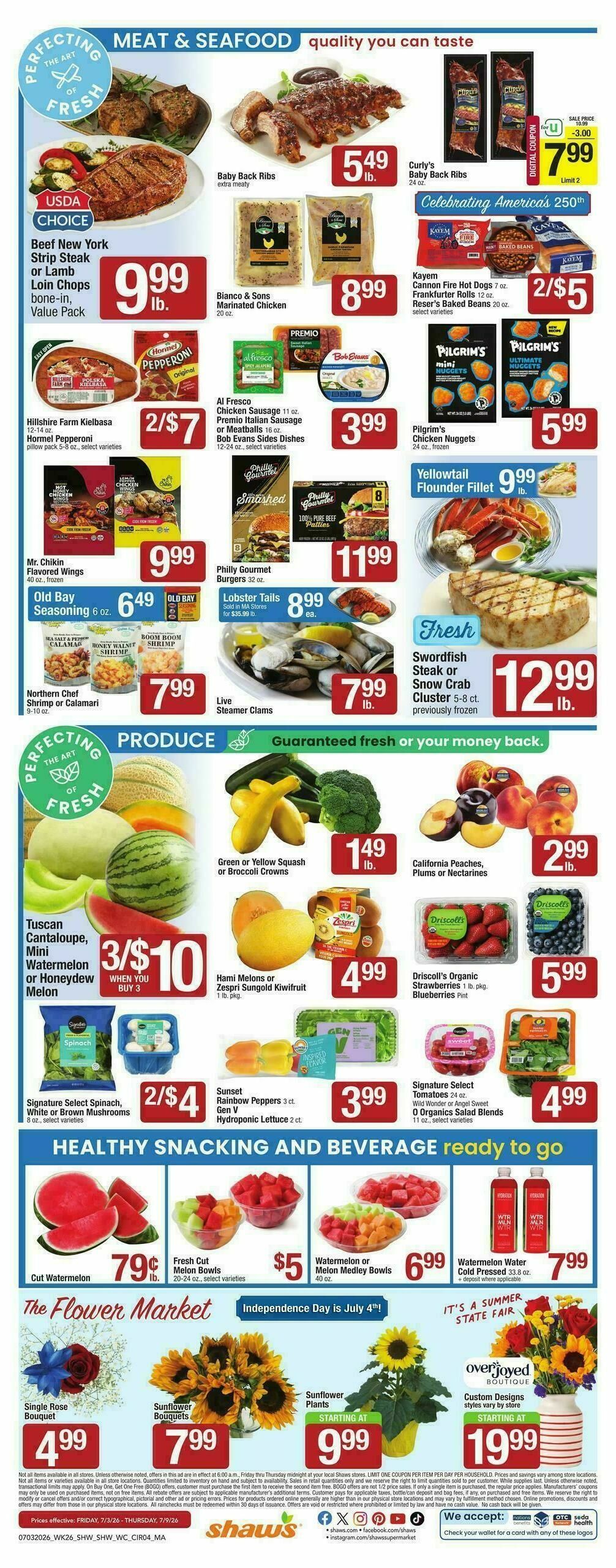 Shaw's Weekly Ad from July 3