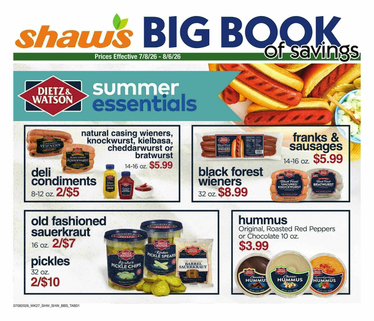 Shaw's Big Book of Savings Weekly Ad from July 8