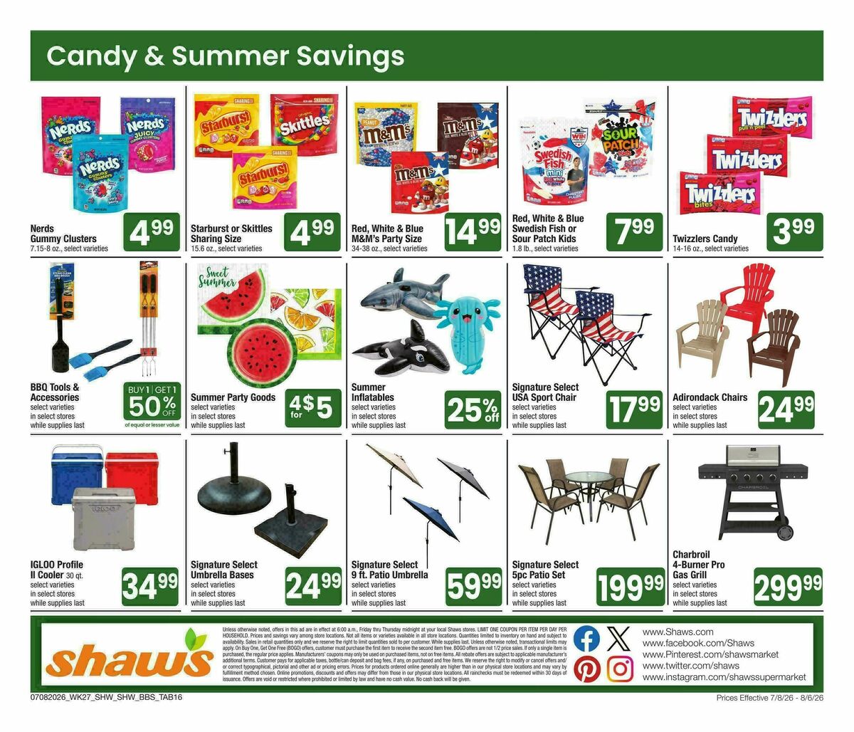 Shaw's Big Book of Savings Weekly Ad from July 8