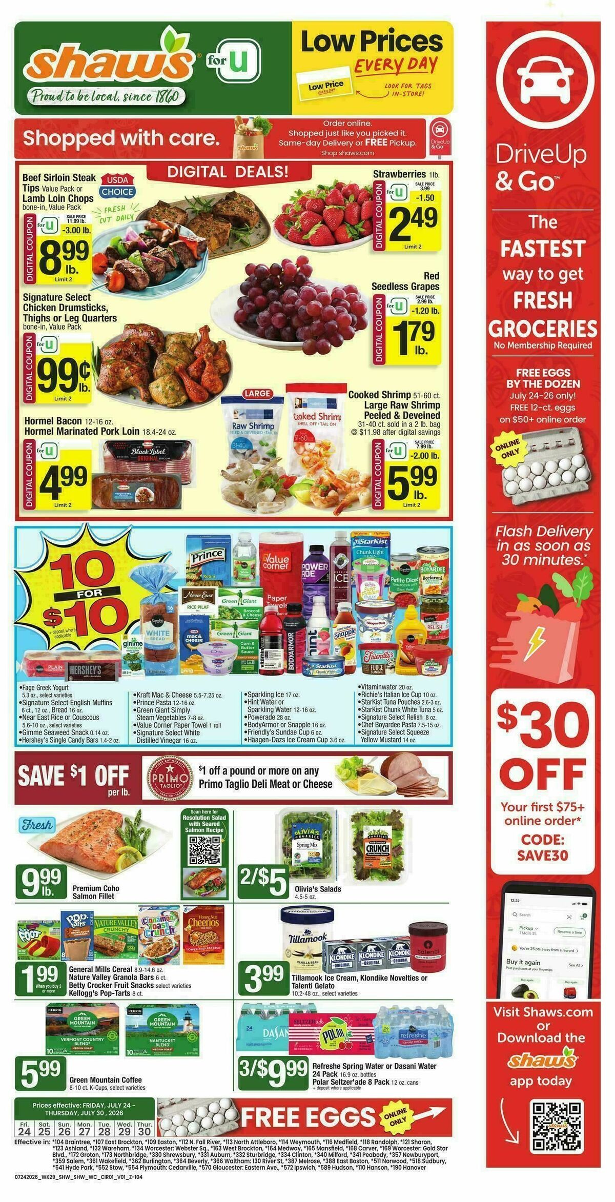 Shaw's Weekly Ad from July 24