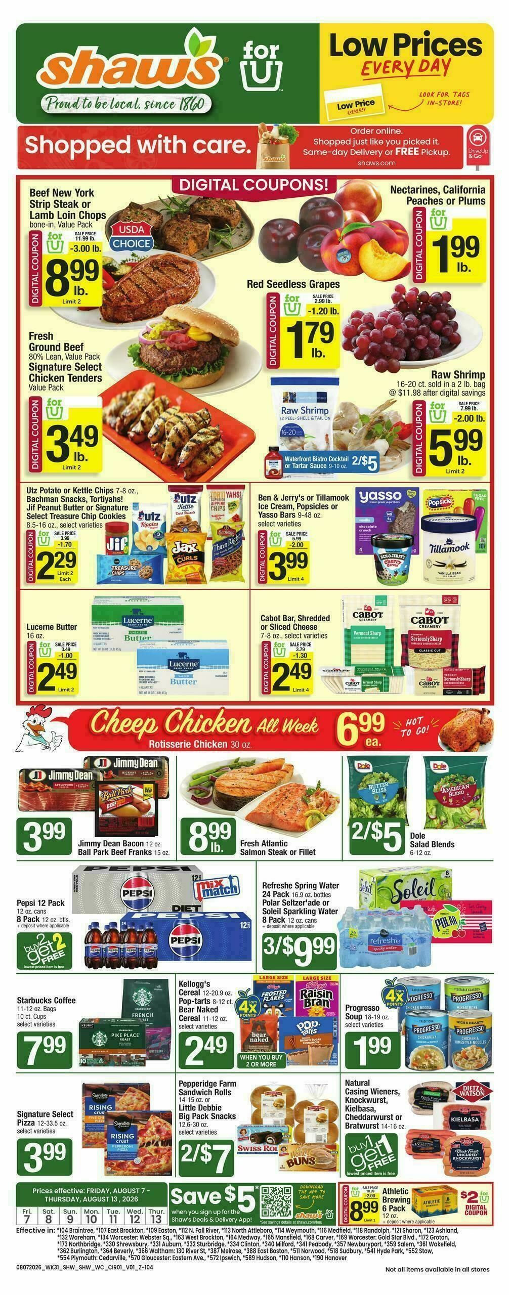 Shaw's Weekly Ad from August 7