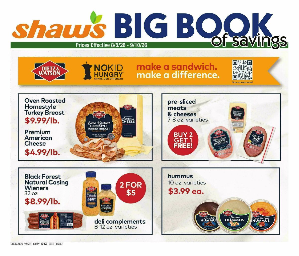 Shaw's Big Book of Savings Weekly Ad from August 5