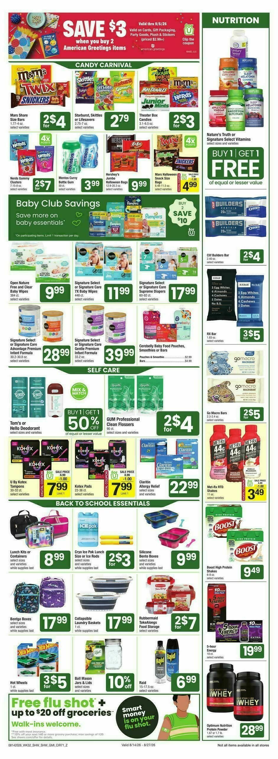 Shaw's Weekly Ad from August 14