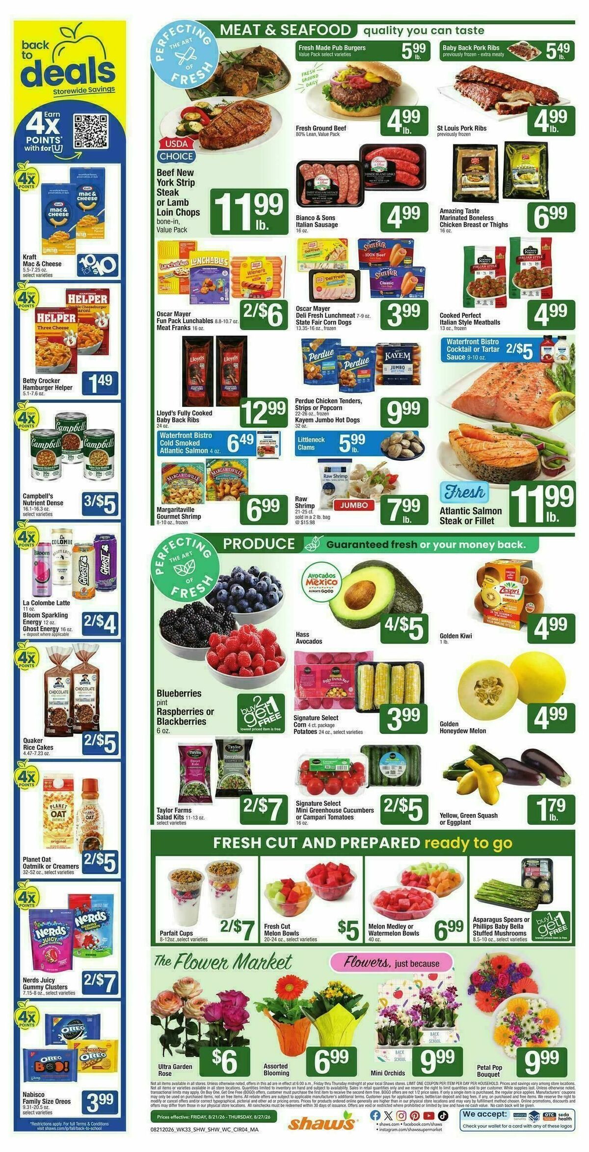 Shaw's Weekly Ad from August 21