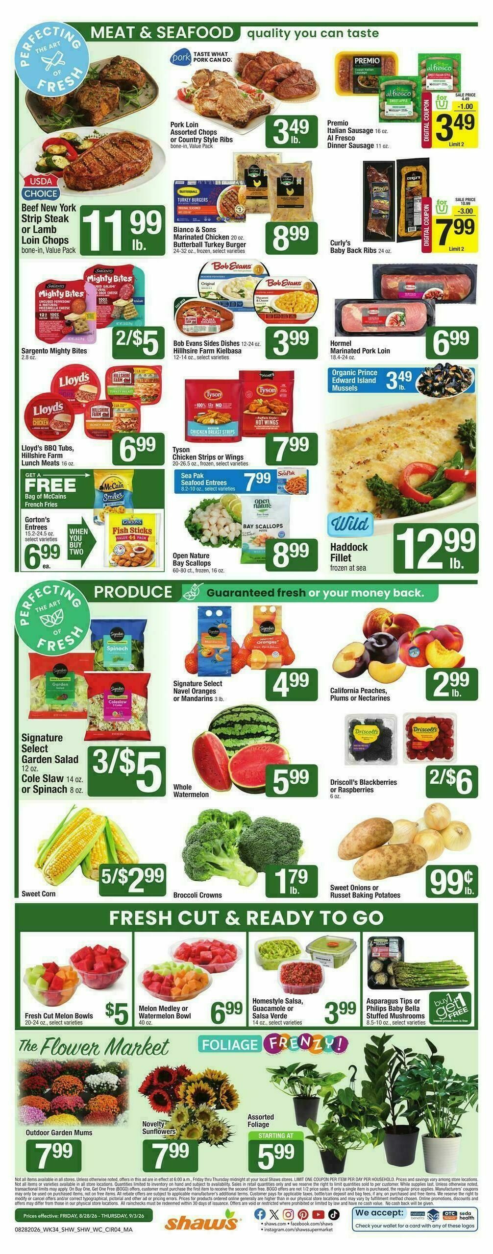 Shaw's Weekly Ad from August 28