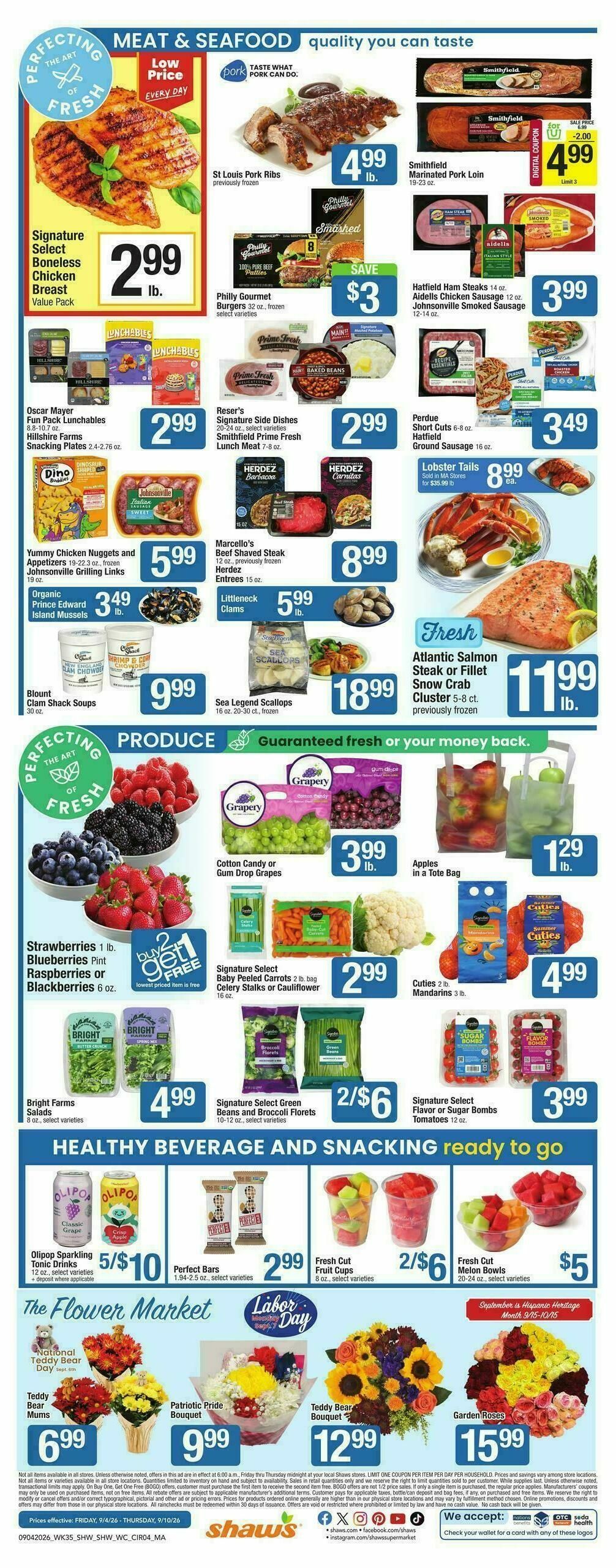 Shaw's Weekly Ad from September 4