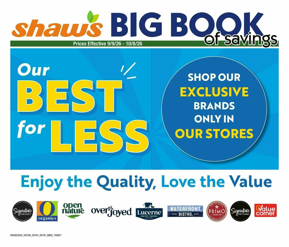 Shaw's Big Book of Savings Weekly Ad from September 9