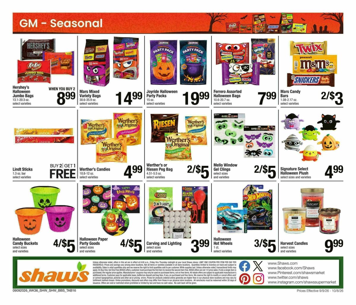 Shaw's Big Book of Savings Weekly Ad from September 9
