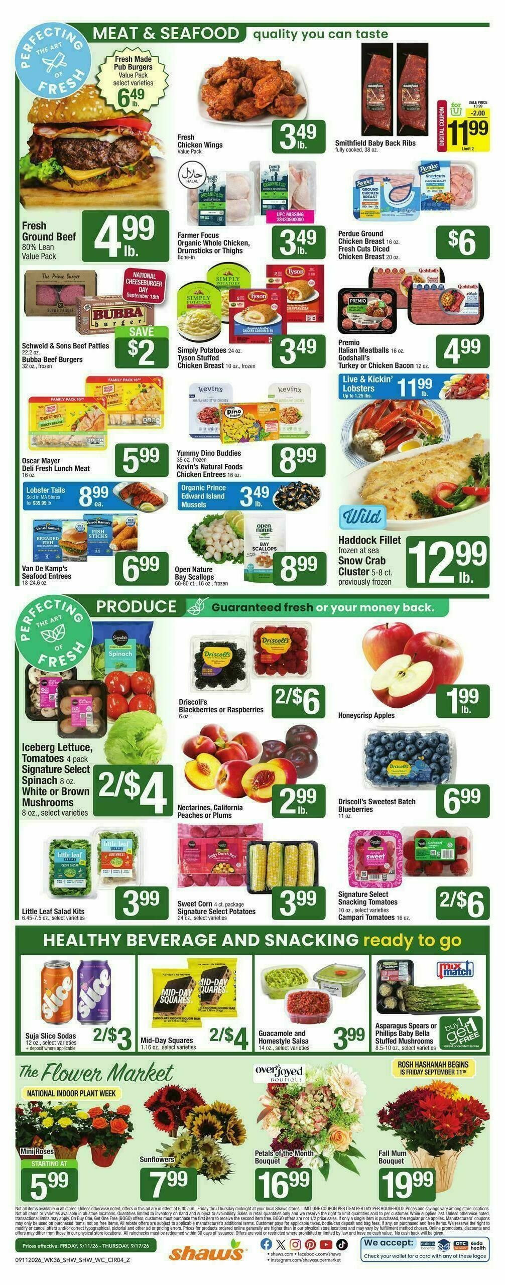 Shaw's Weekly Ad from September 11