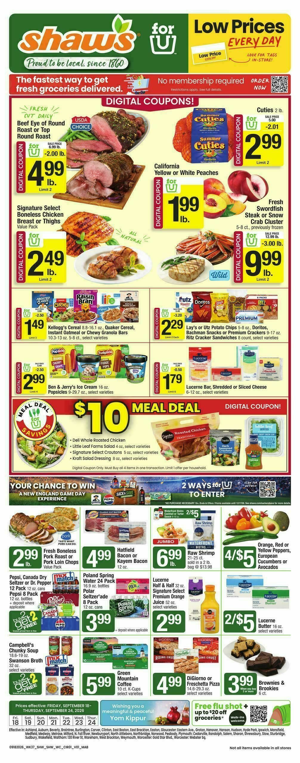 Shaw's Weekly Ad from September 18