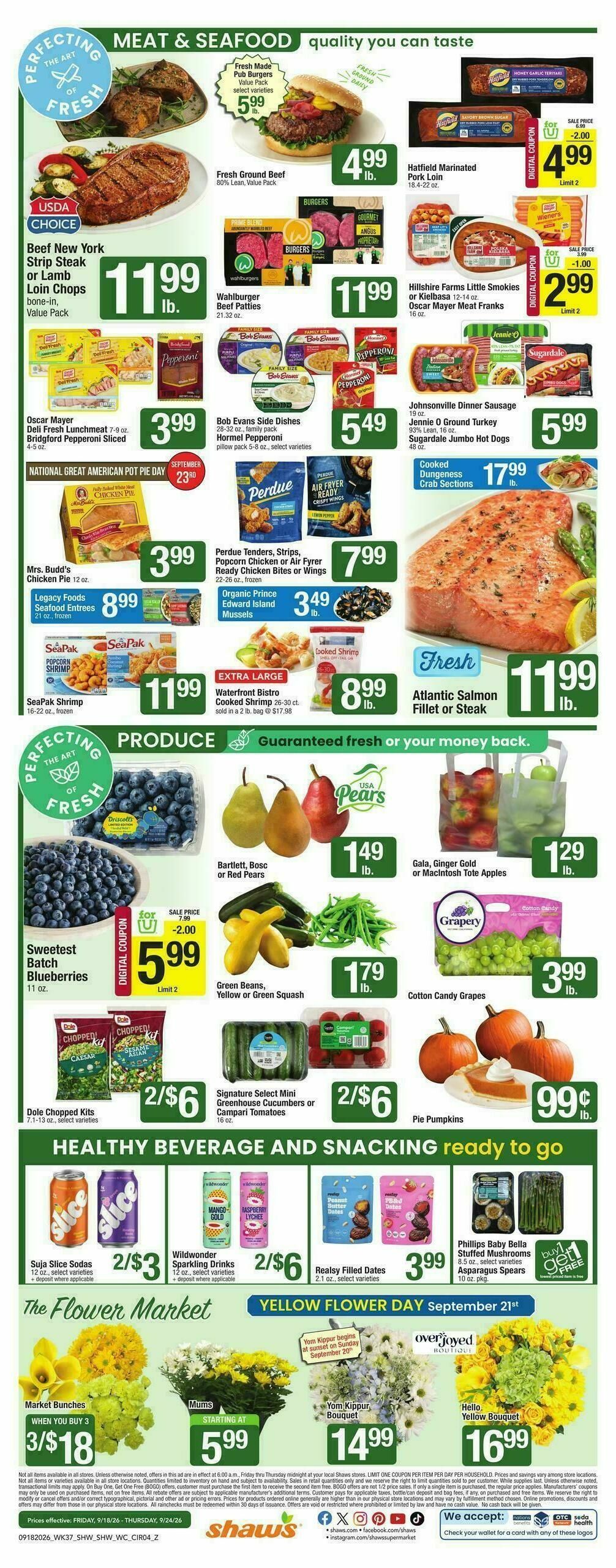 Shaw's Weekly Ad from September 18