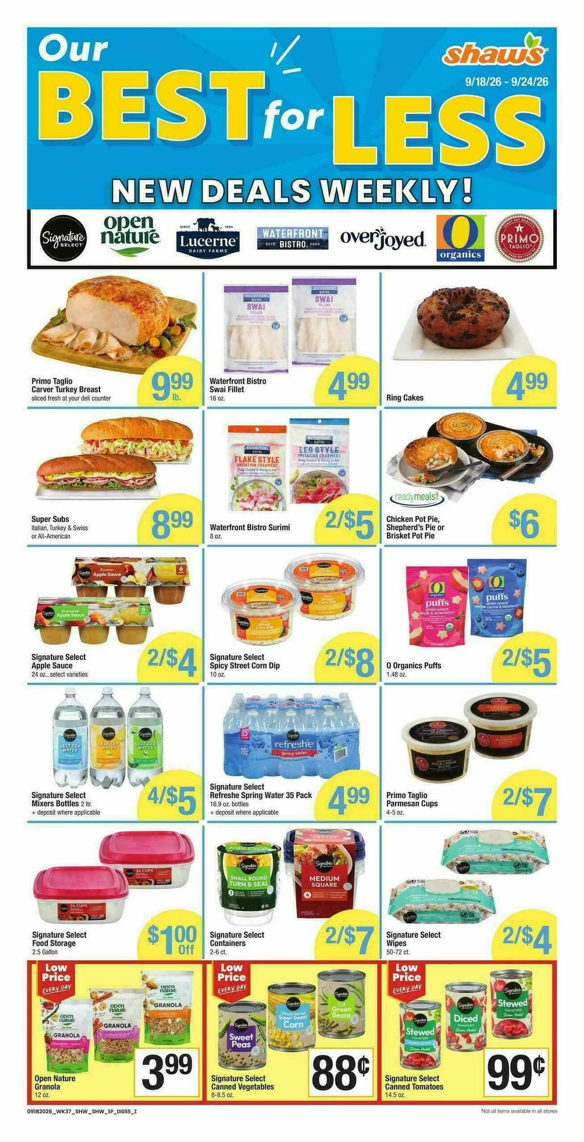 Shaw's Weekly Ad from September 18