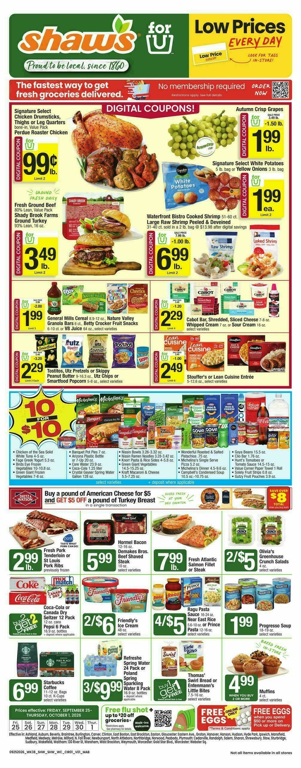 Shaw's Weekly Ad from September 25