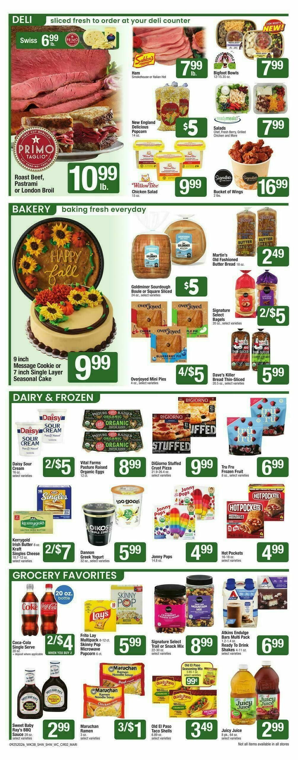 Shaw's Weekly Ad from September 25