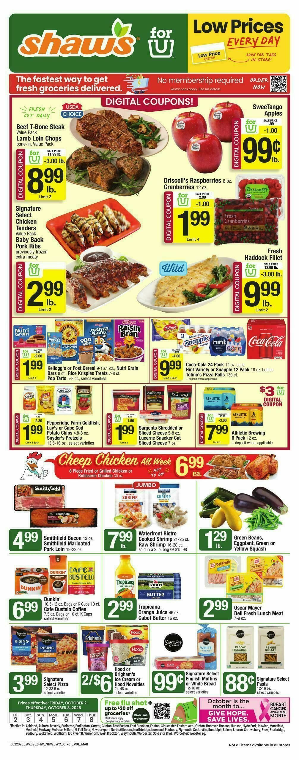 Shaw's Weekly Ad from October 2
