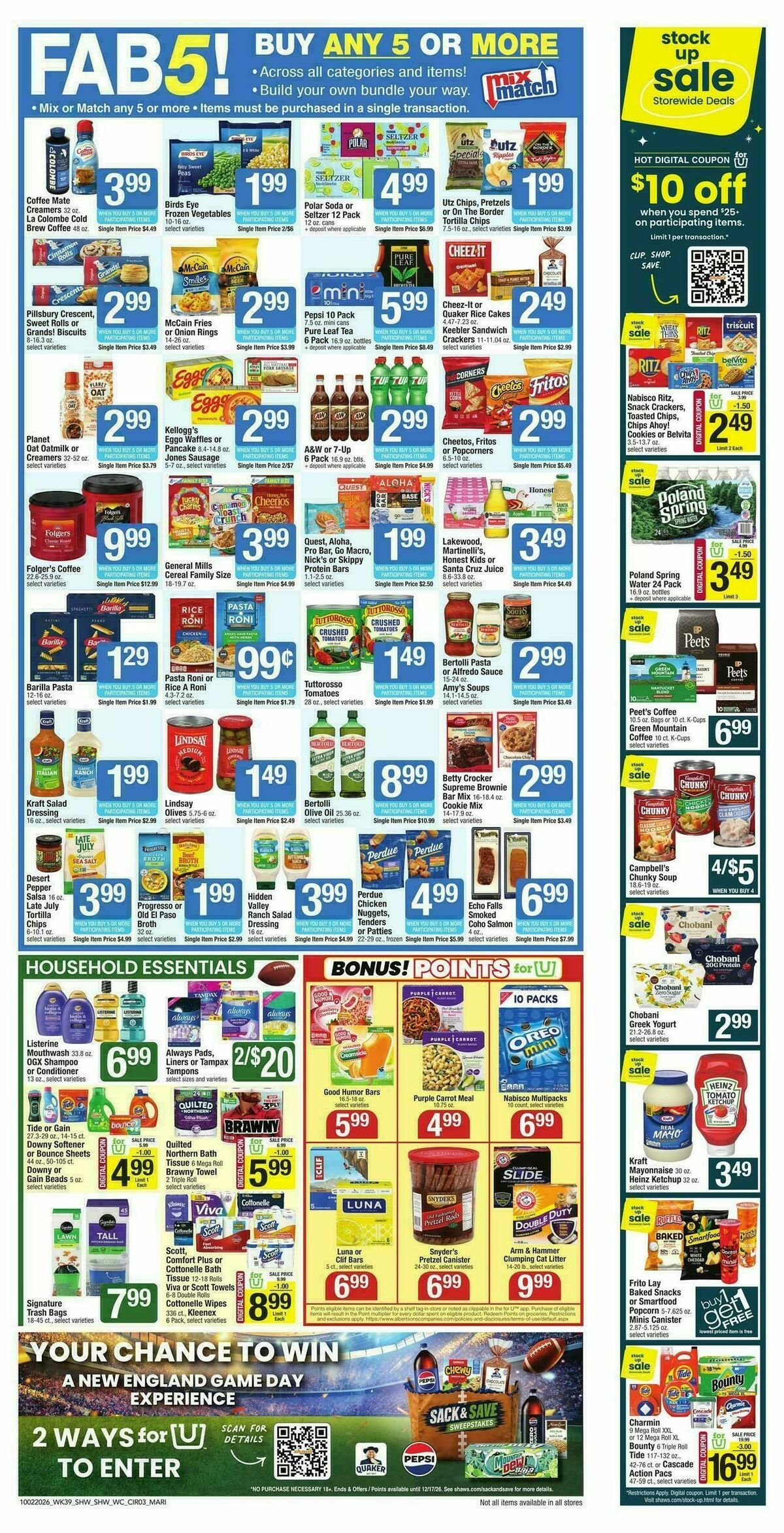 Shaw's Weekly Ad from October 2