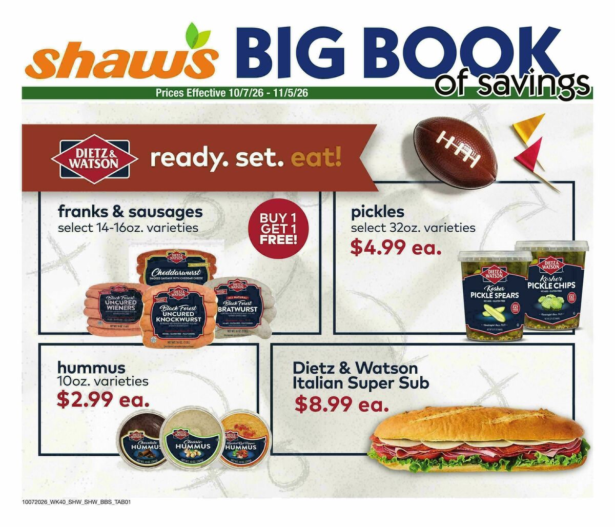 Shaw's Big Book of Savings Weekly Ad from October 7