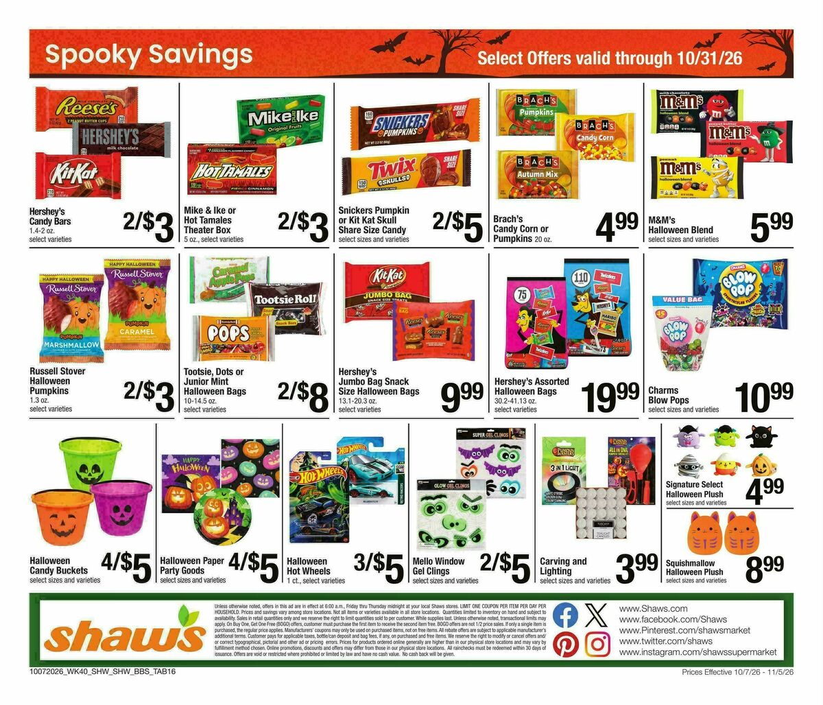 Shaw's Big Book of Savings Weekly Ad from October 7