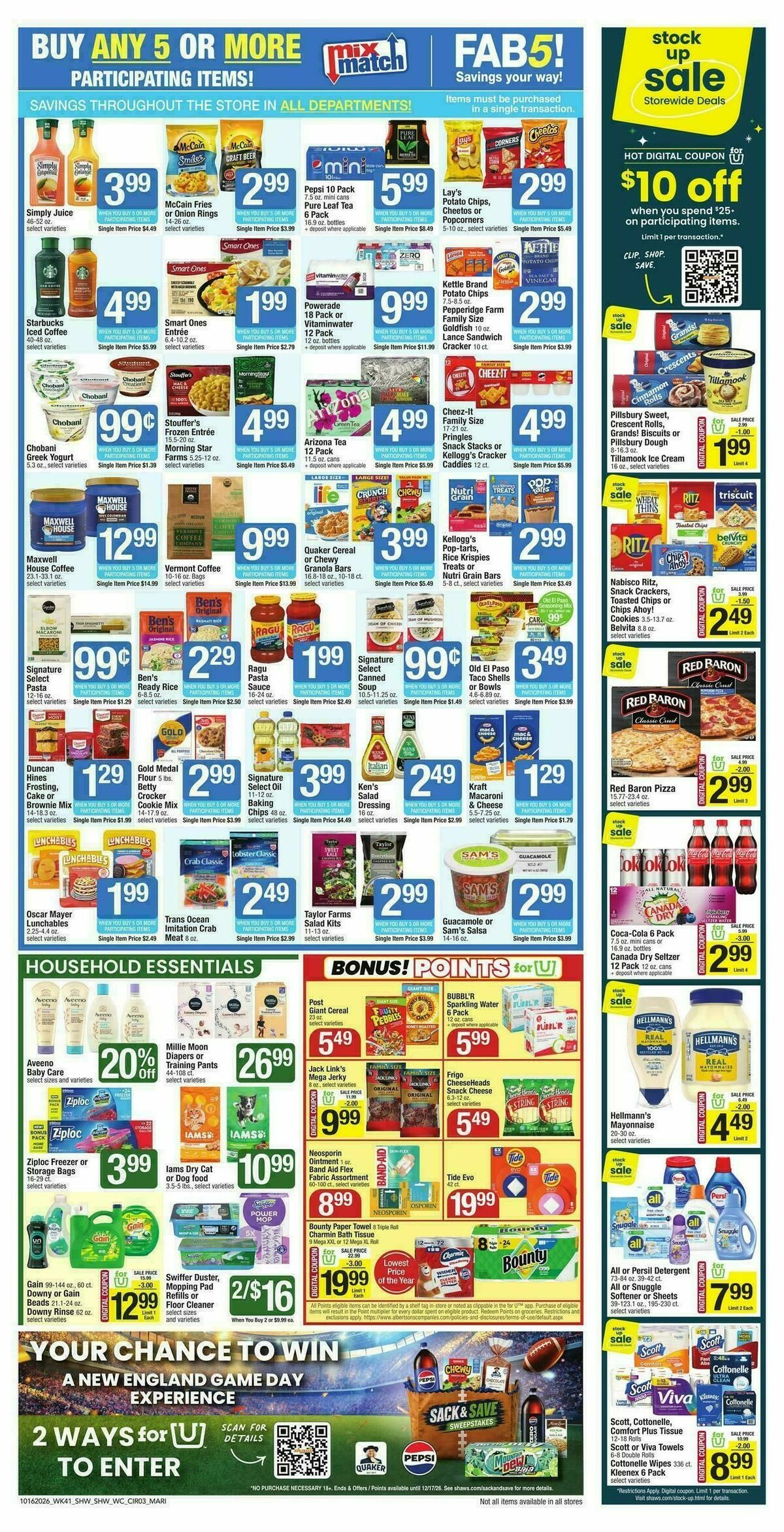 Shaw's Weekly Ad from October 16