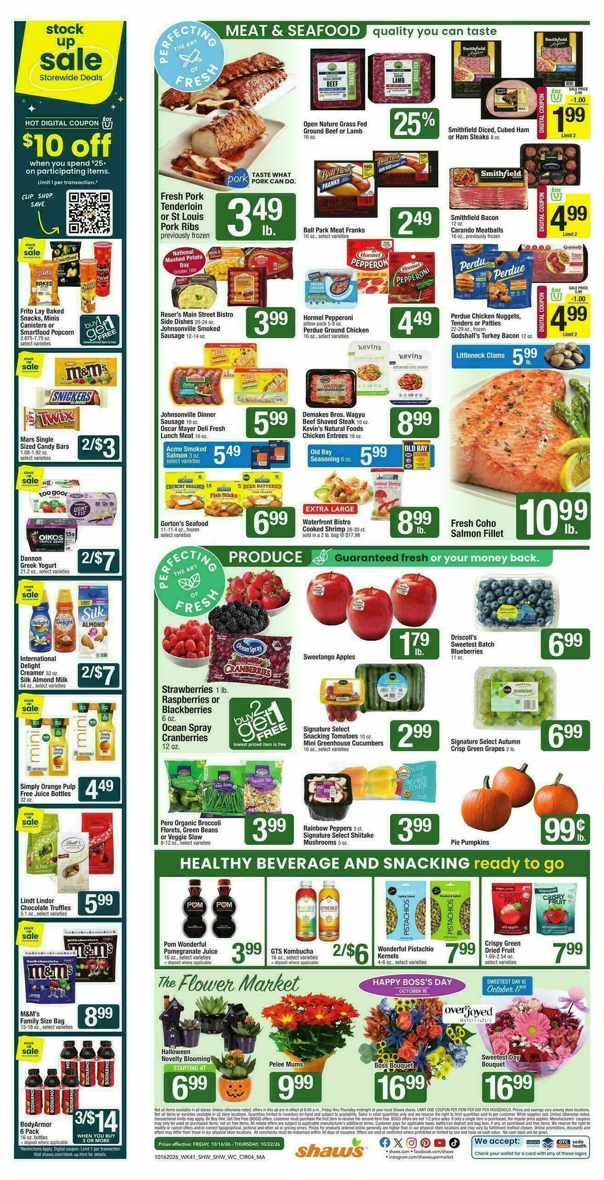 Shaw's Weekly Ad from October 16