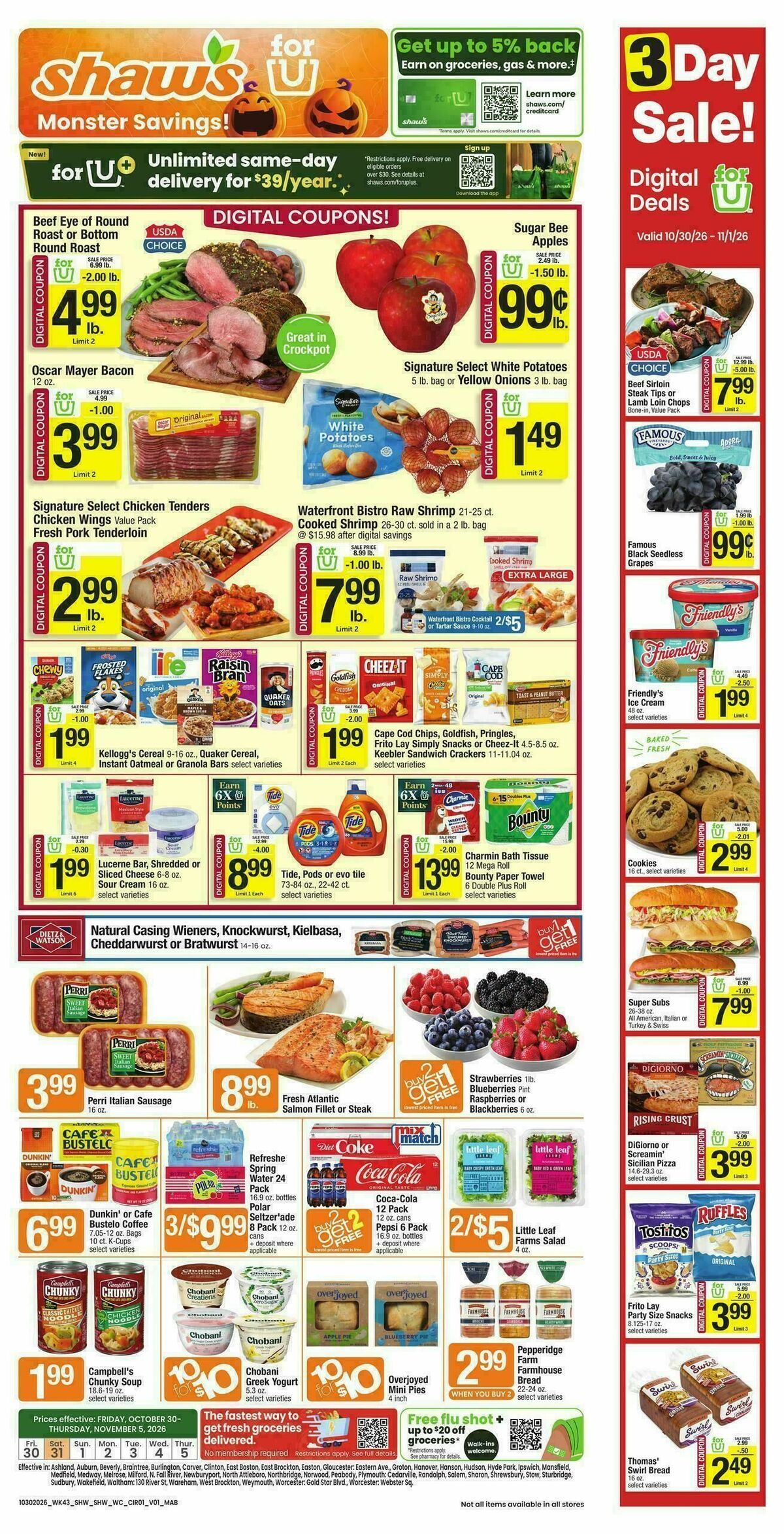 Shaw's Weekly Ad from October 30