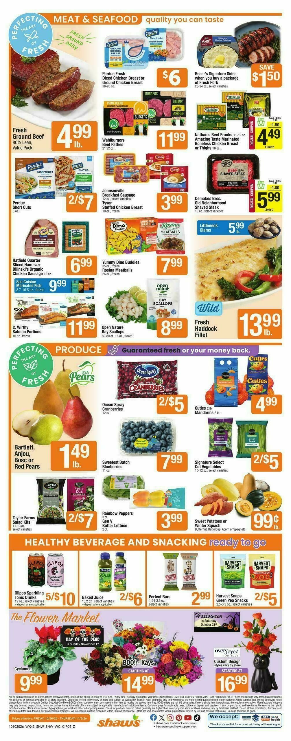 Shaw's Weekly Ad from October 30
