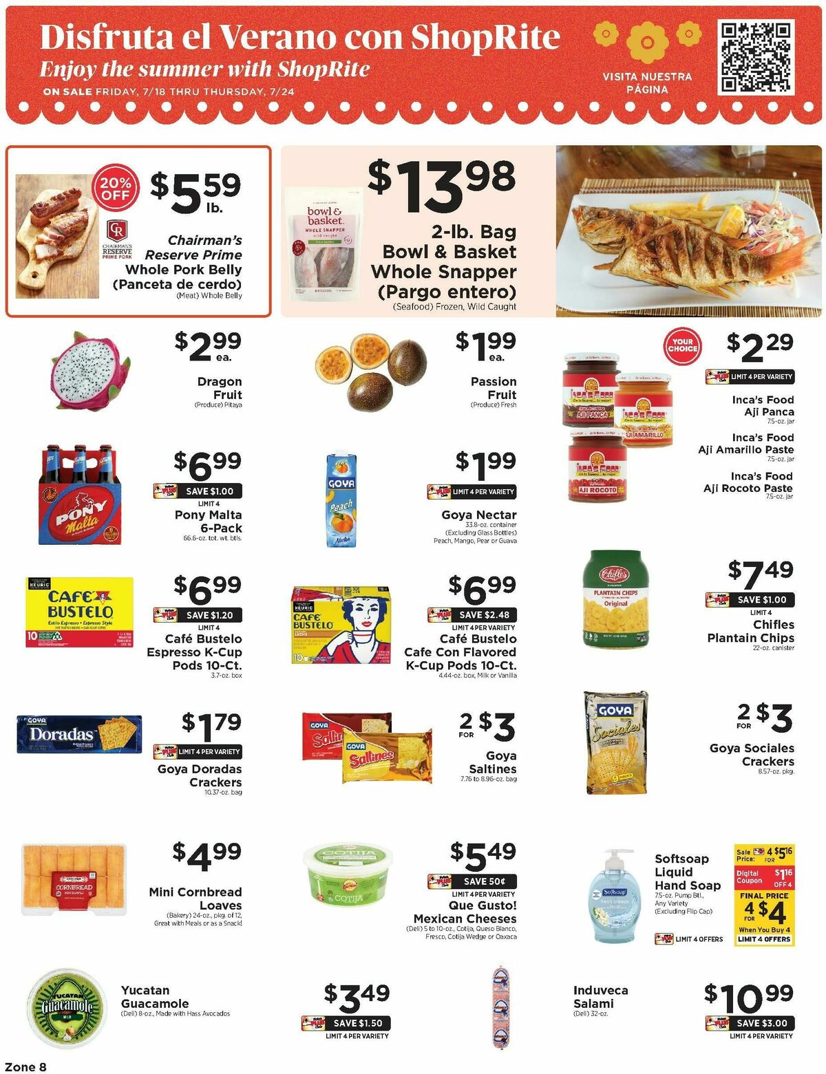 ShopRite Hispanic Online Weekly Ad from July 18