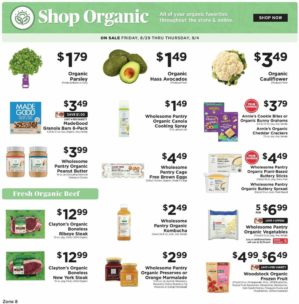 ShopRite Shop Organic Weekly Ad from August 29