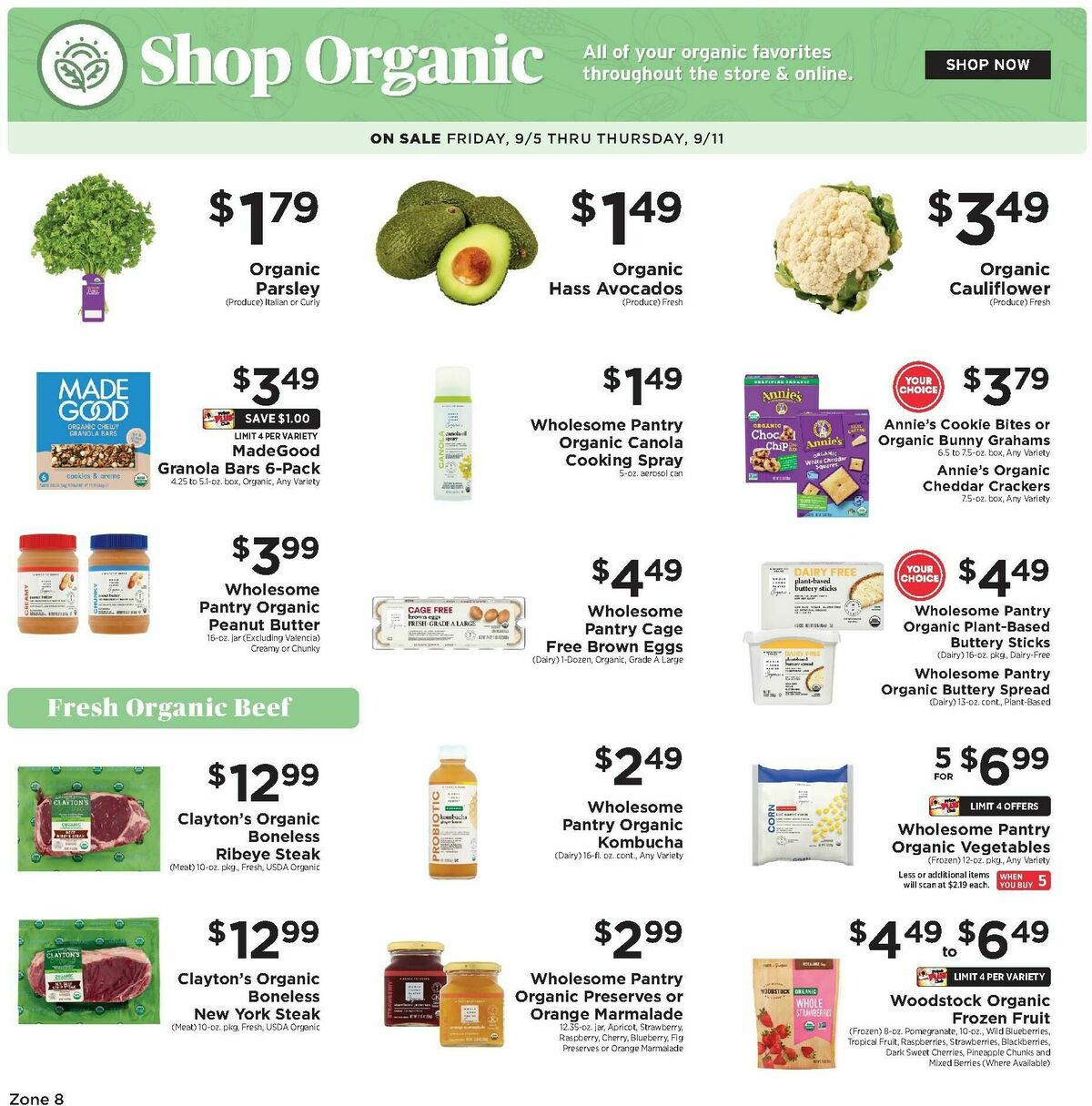 ShopRite Shop Organic Weekly Ad from September 5