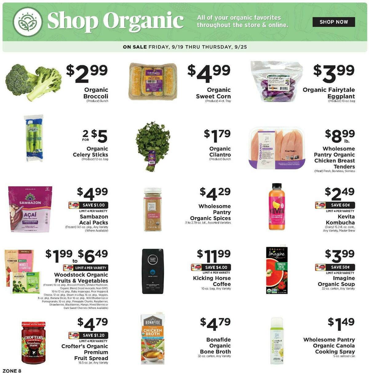 ShopRite Shop Organic Weekly Ad from September 19