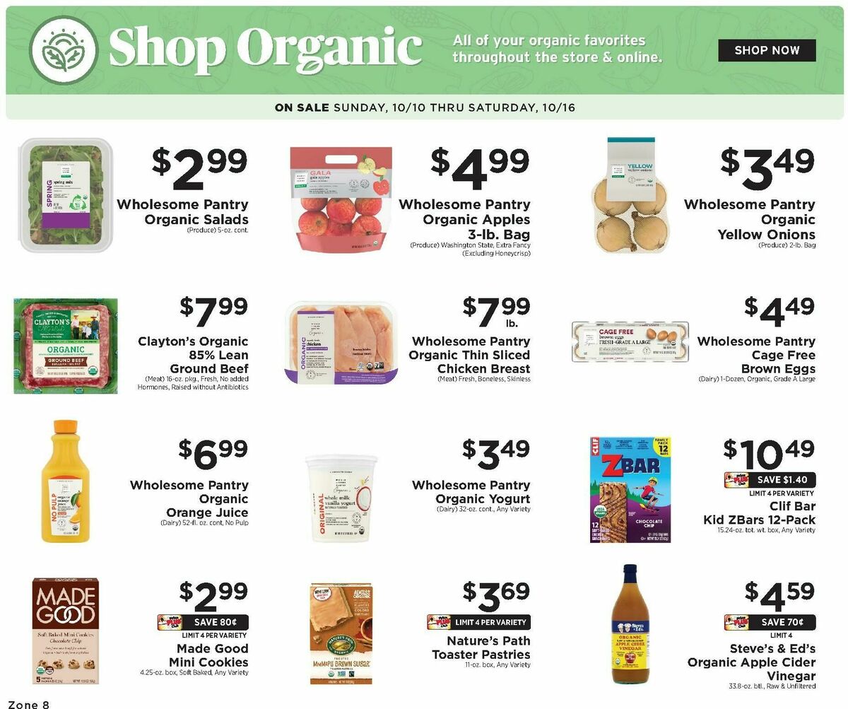 ShopRite Shop Organic Weekly Ad from October 10