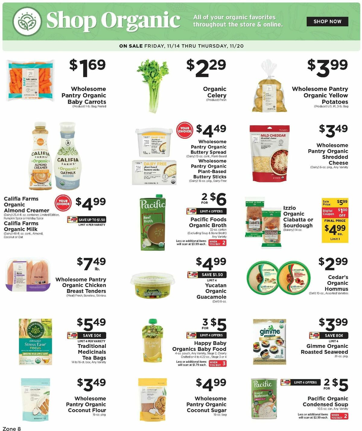 ShopRite Shop Organic Weekly Ad from November 14
