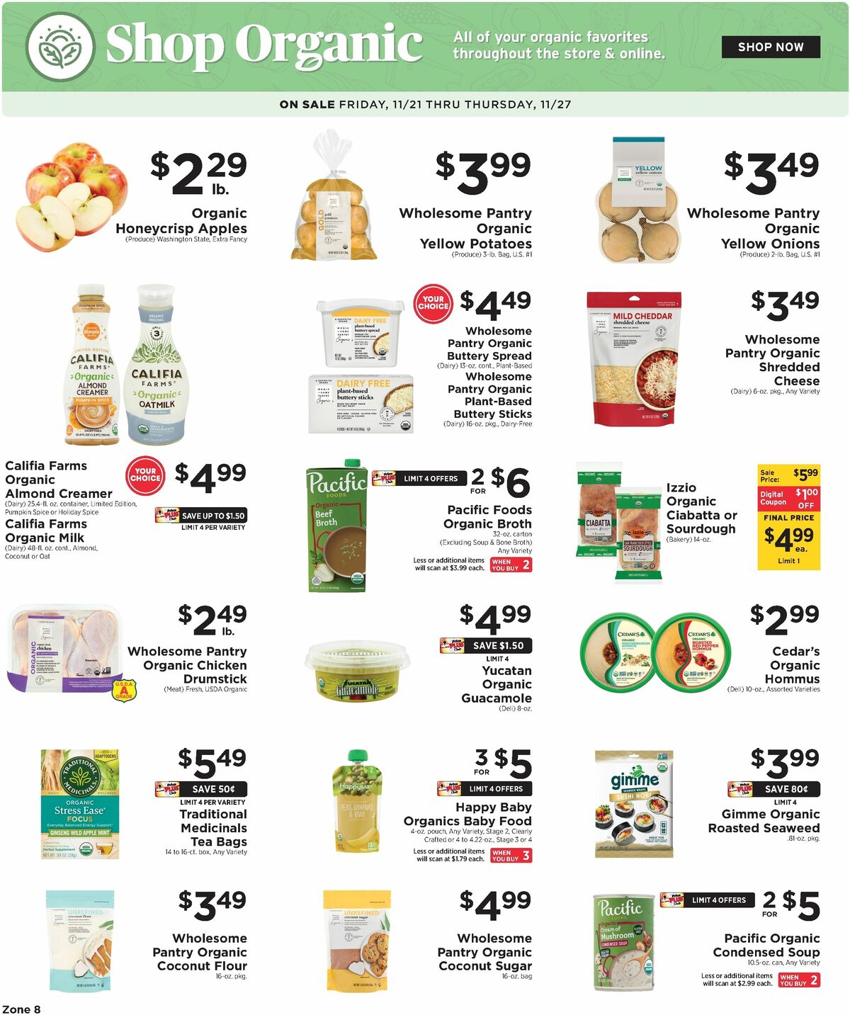 ShopRite Shop Organic Weekly Ad from November 21