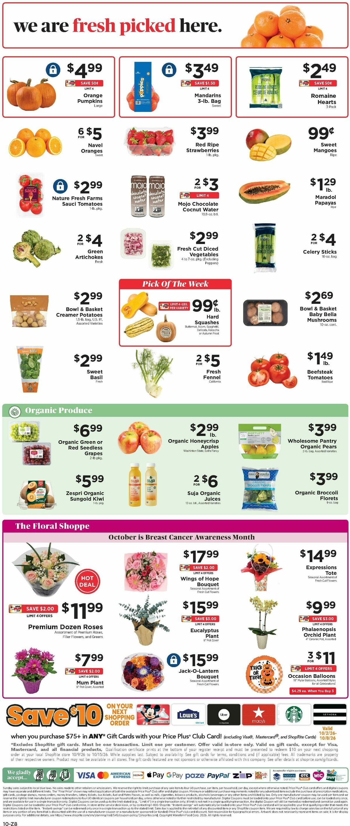 ShopRite Weekly Ad from October 2
