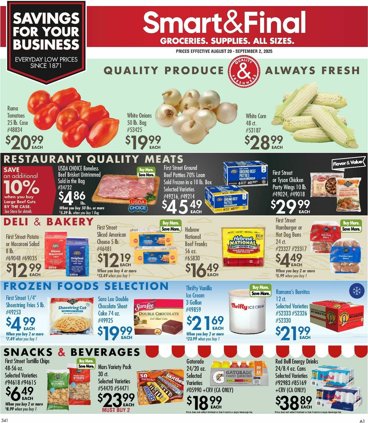 Smart & Final Business & Club Savings Weekly Ad from August 20