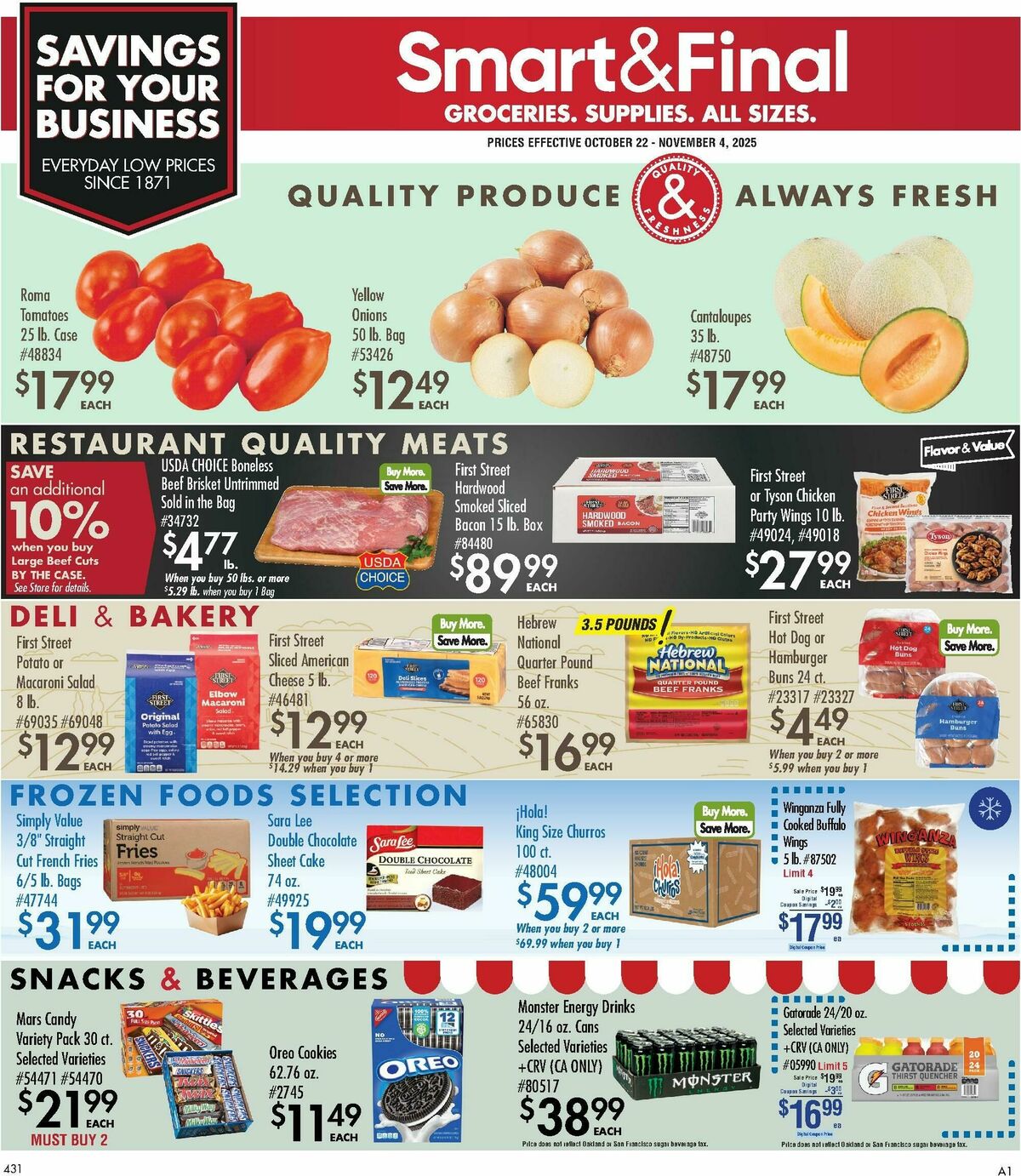 Smart & Final Business & Club Savings Weekly Ad from October 22