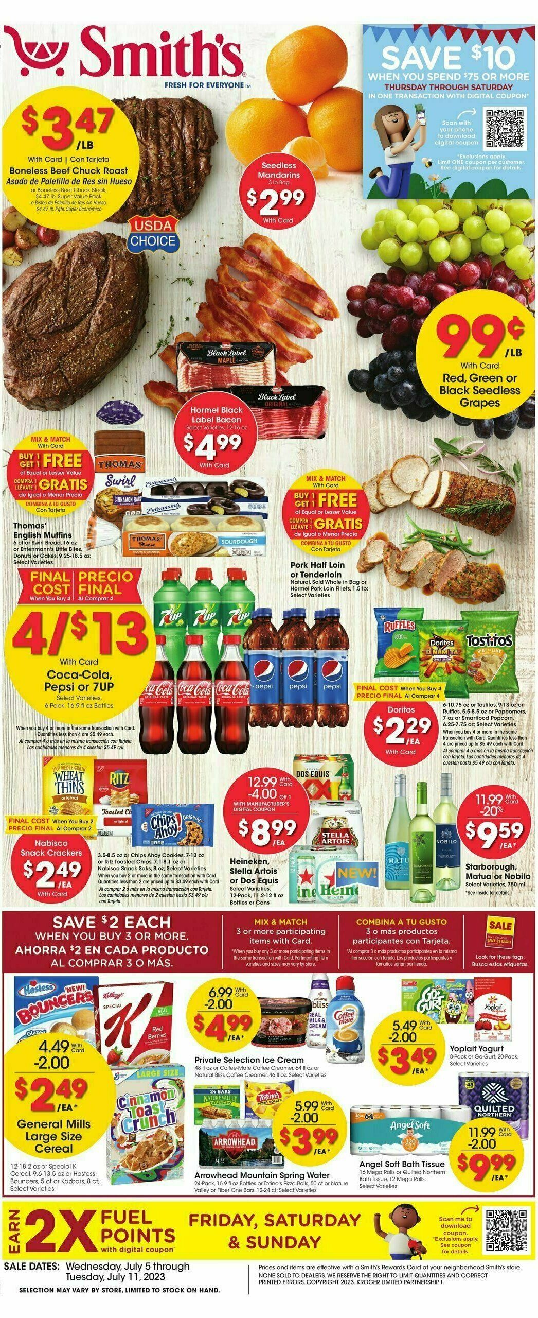 Smith's Weekly Ad from July 5