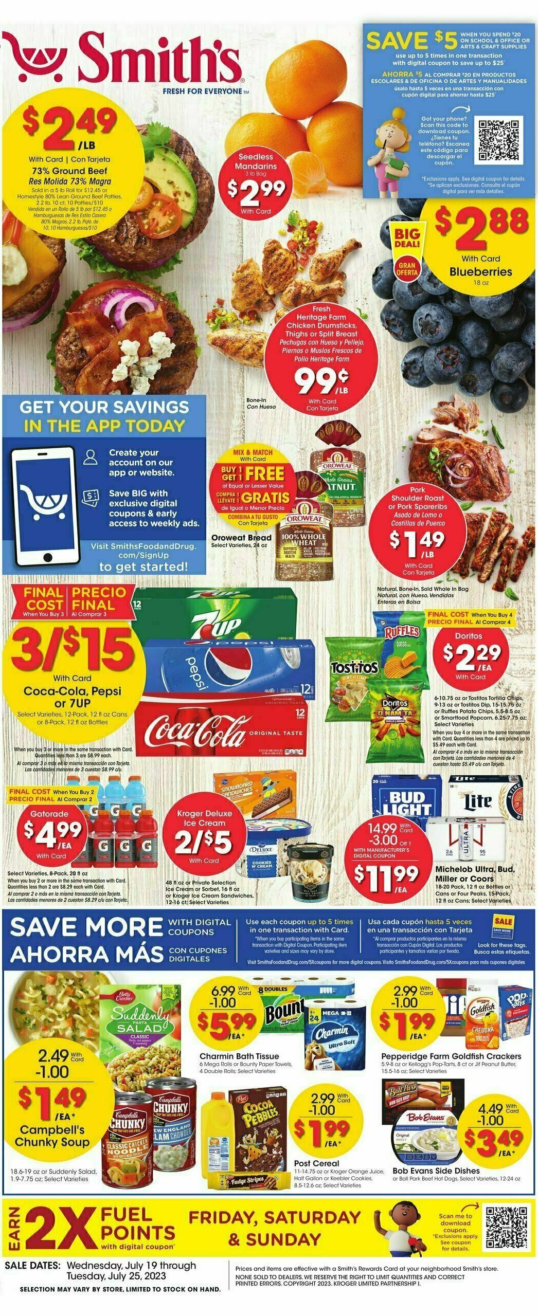 Smith's Weekly Ad from July 19
