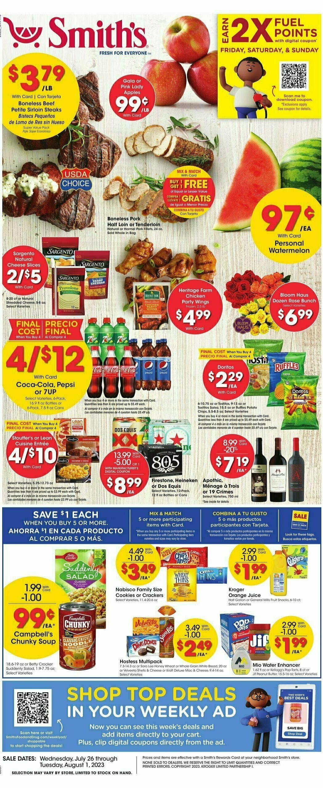 Smith's Weekly Ad from July 26