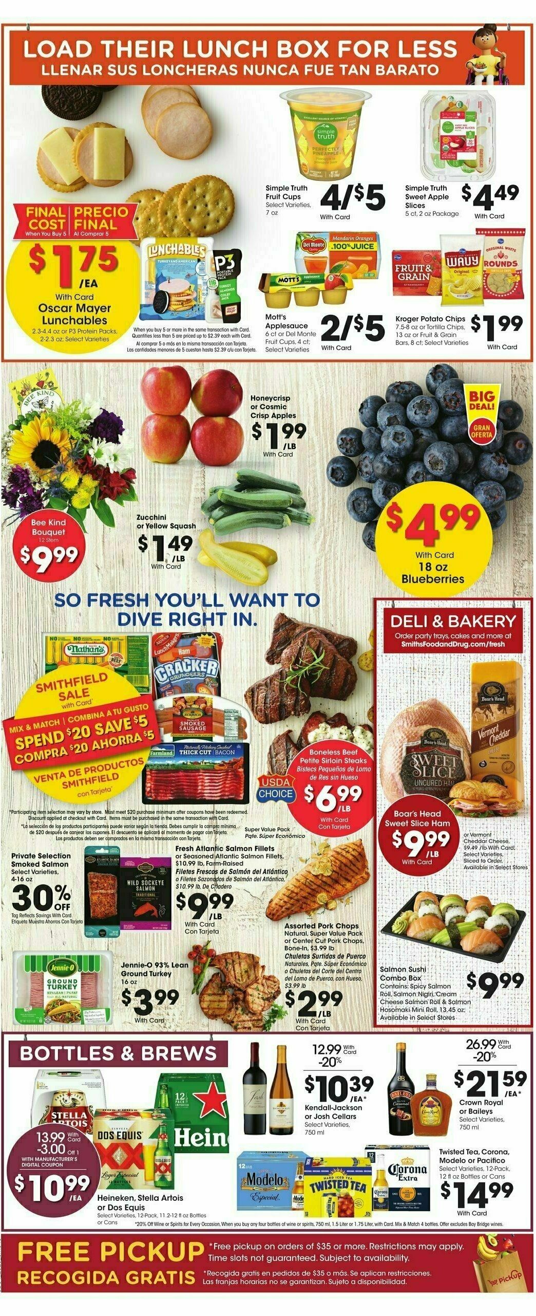 Smith's Weekly Ad from August 9