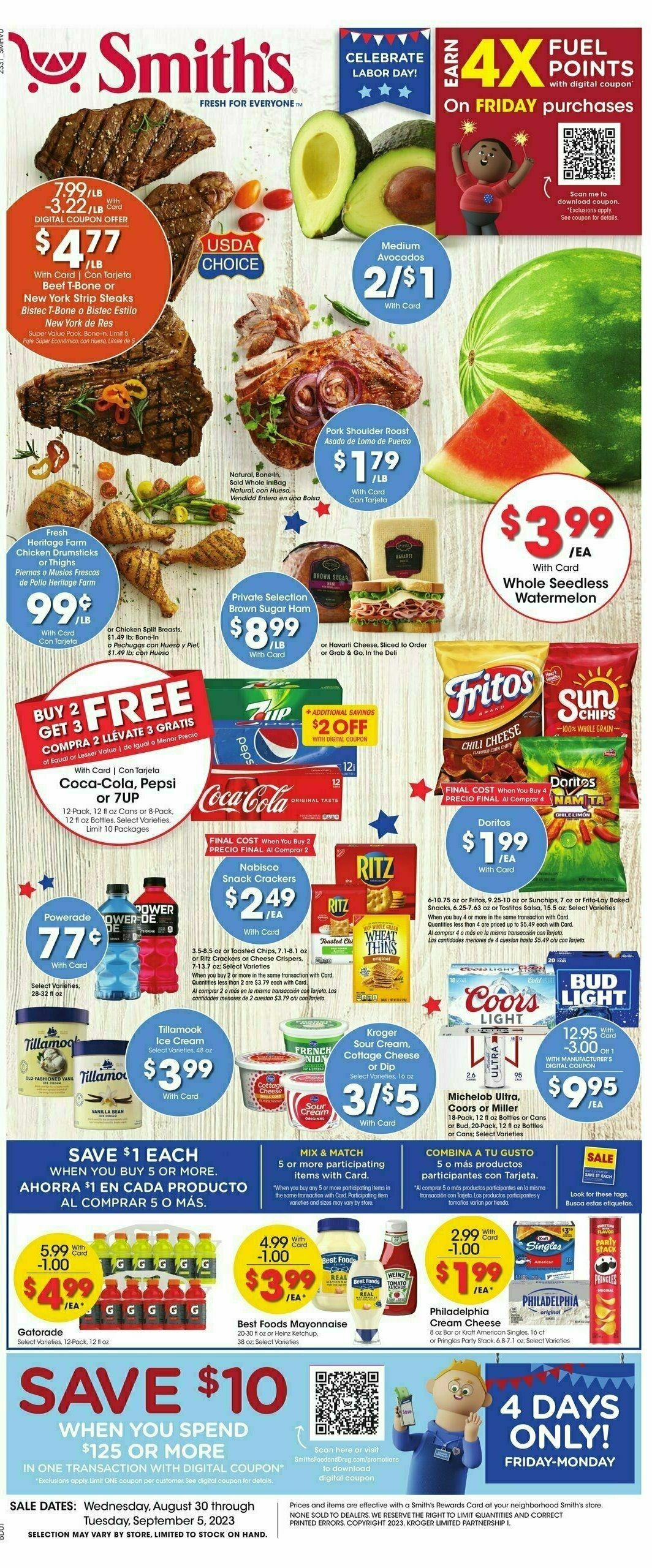 Smith's Weekly Ad from August 30