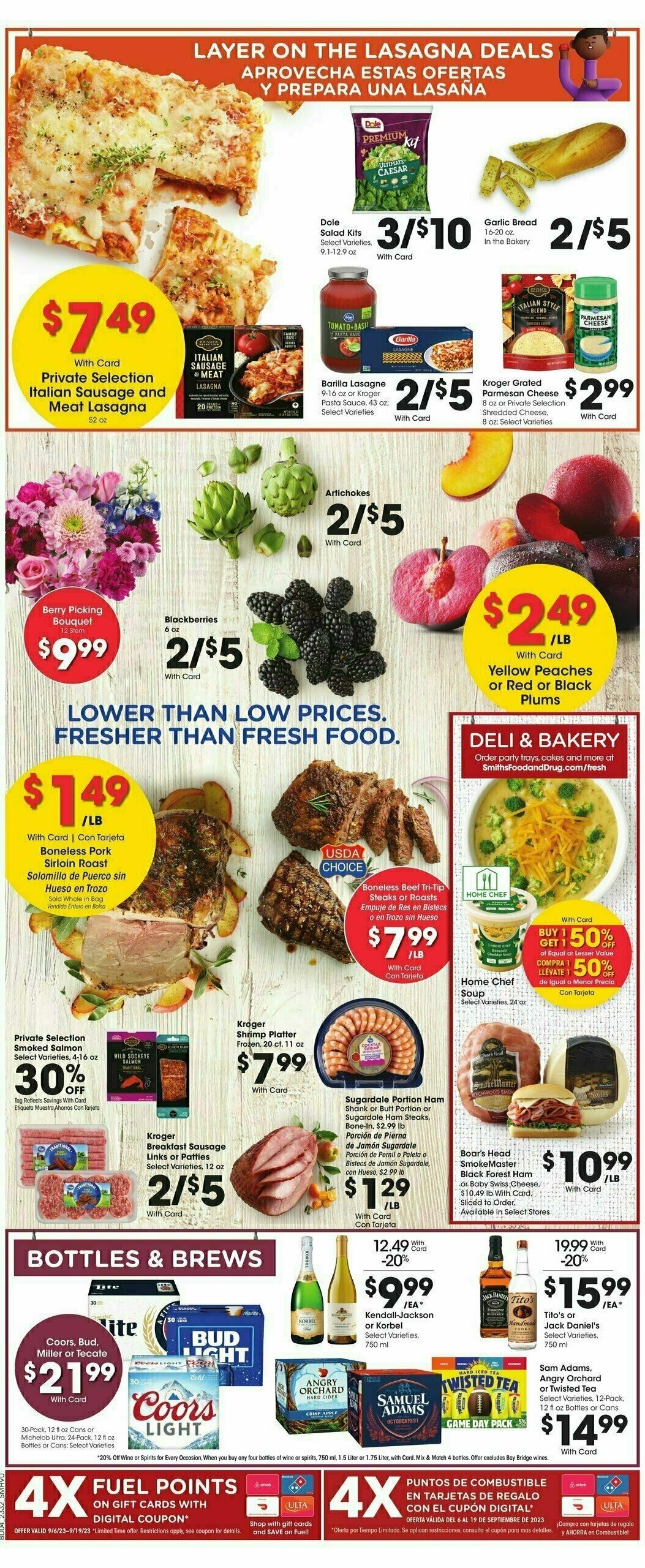 Smith's Weekly Ad from September 6