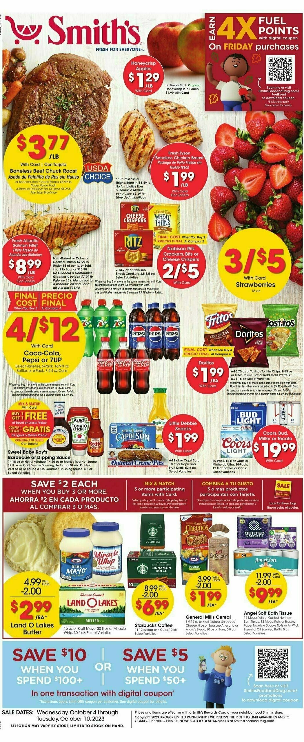 Smith's Weekly Ad from October 4